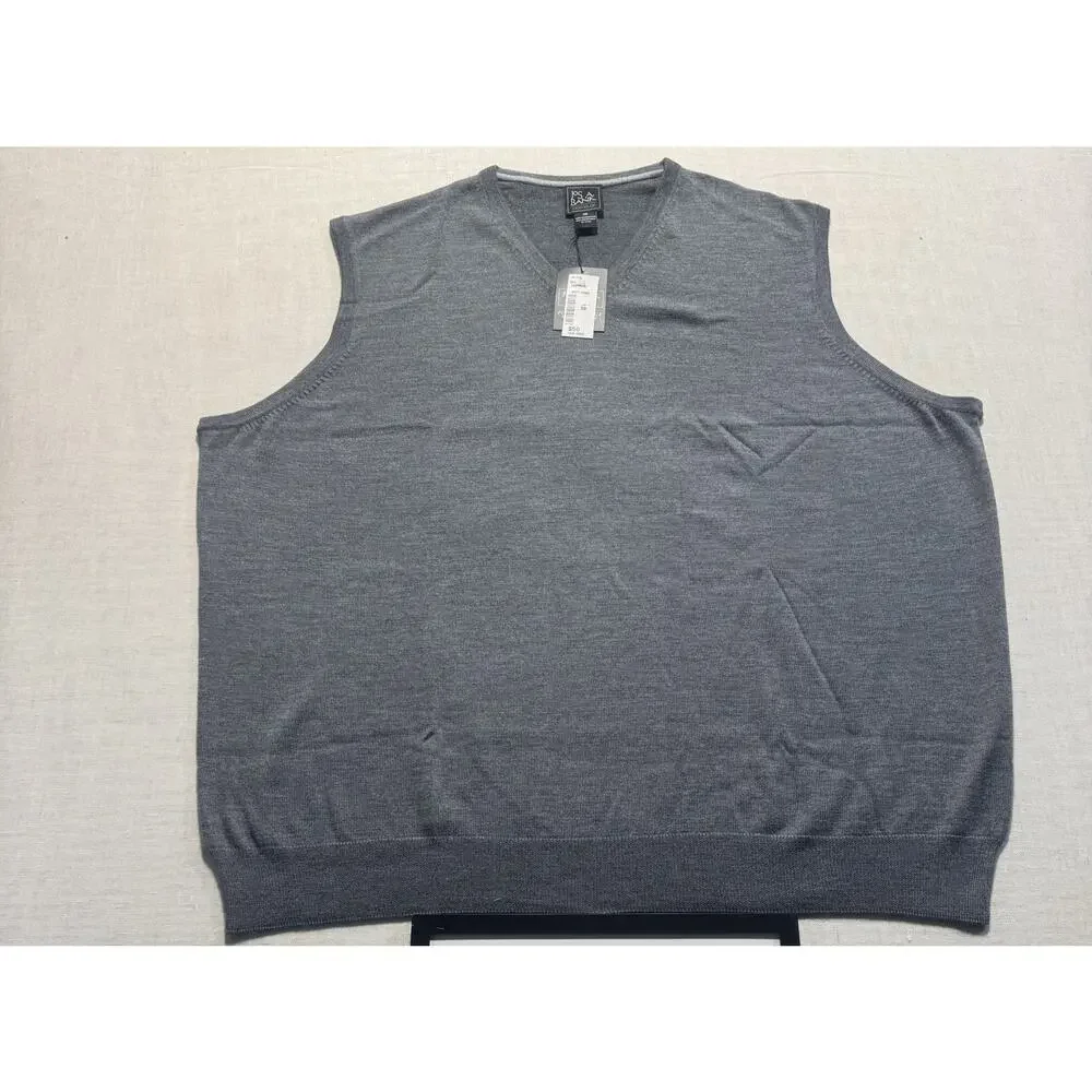 JOS. A.‎ BANK Traveler Merino Wool Sweater Men's Sz 3XB Gray Brand New